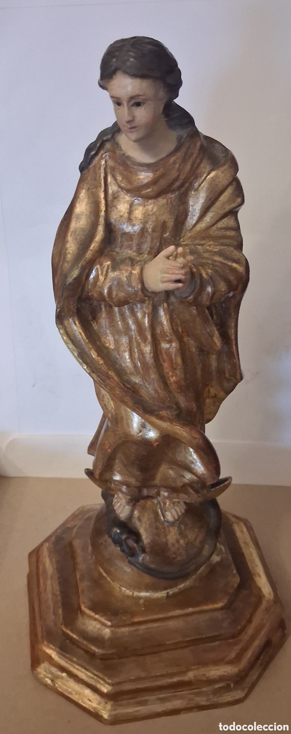 Arte: Virgen Inmaculada antigua. Madera.