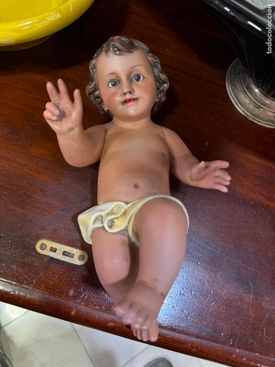 Arte: BONITO NI&Ntilde;O JESUS CON OJOS DE CRISTAL - MEDIDA 26 CM