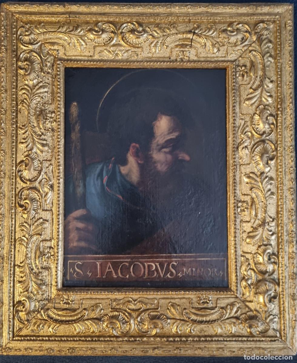 Arte: SAN JACOBO EL MENOR Y SANTO TOMAS, pareja de cobres del siglo XVIII.