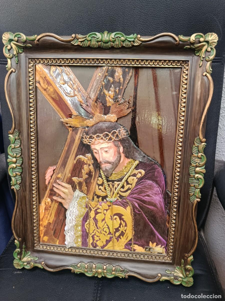 Arte: Cuadro en relieve de Nuestro Padre Jes&uacute;s, El Abuelo, de Ja&eacute;n.