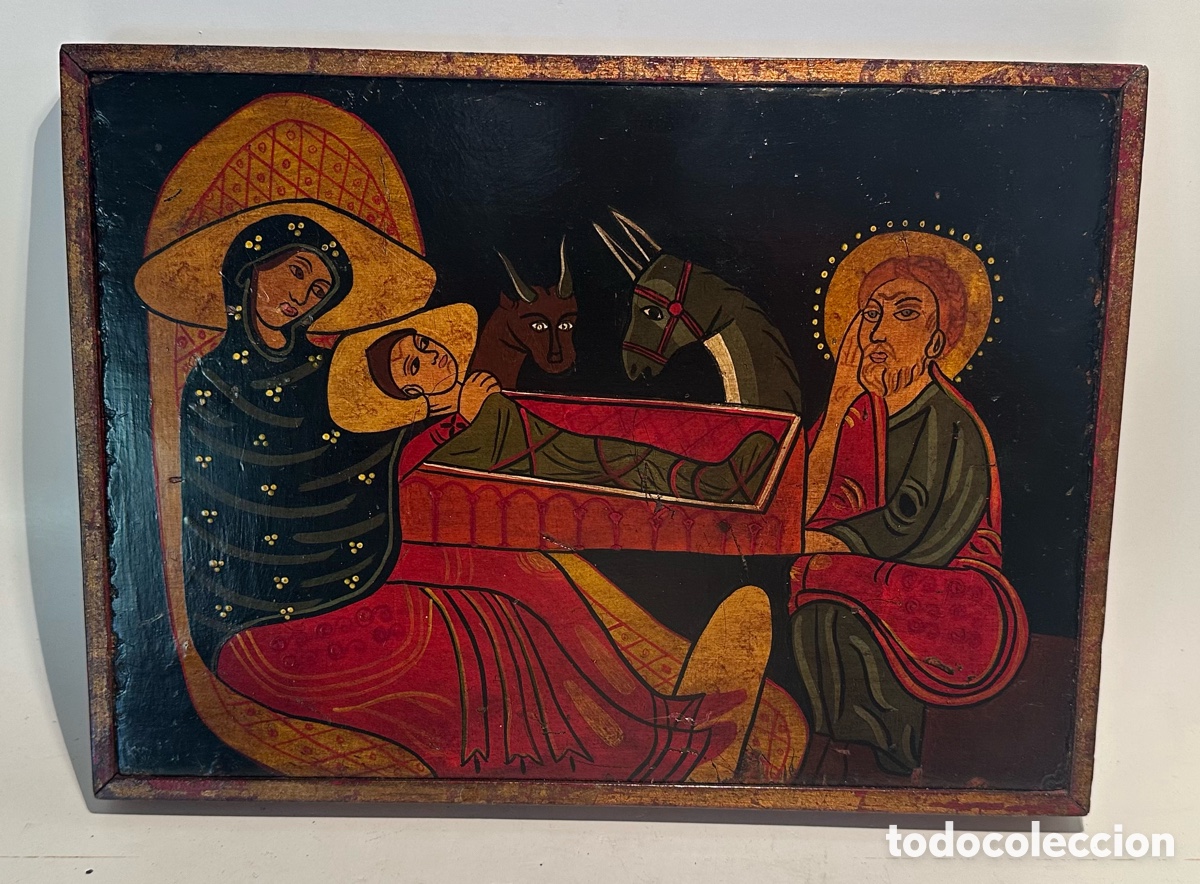Arte: PRECIOSA REPRODUCCION DE RETABLO CATALAN DEL SIGLO XII, NACIMIENTO DEL FRONTAL ALTAR DE AVIA.
