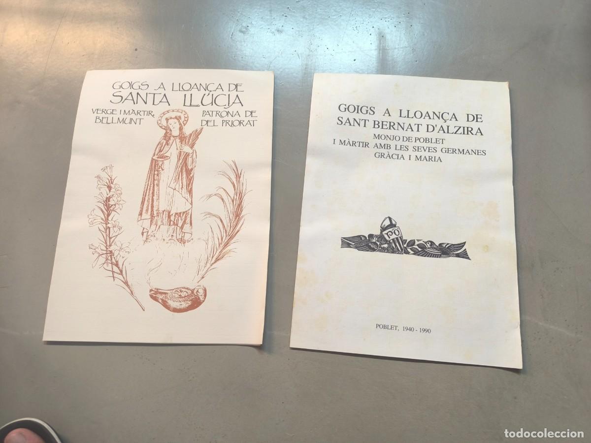 Arte: Goigs de San Bernat d'Alzora i Goigs de Santa Ll&uacute;cia de Bellmunt del Priorat- 1990