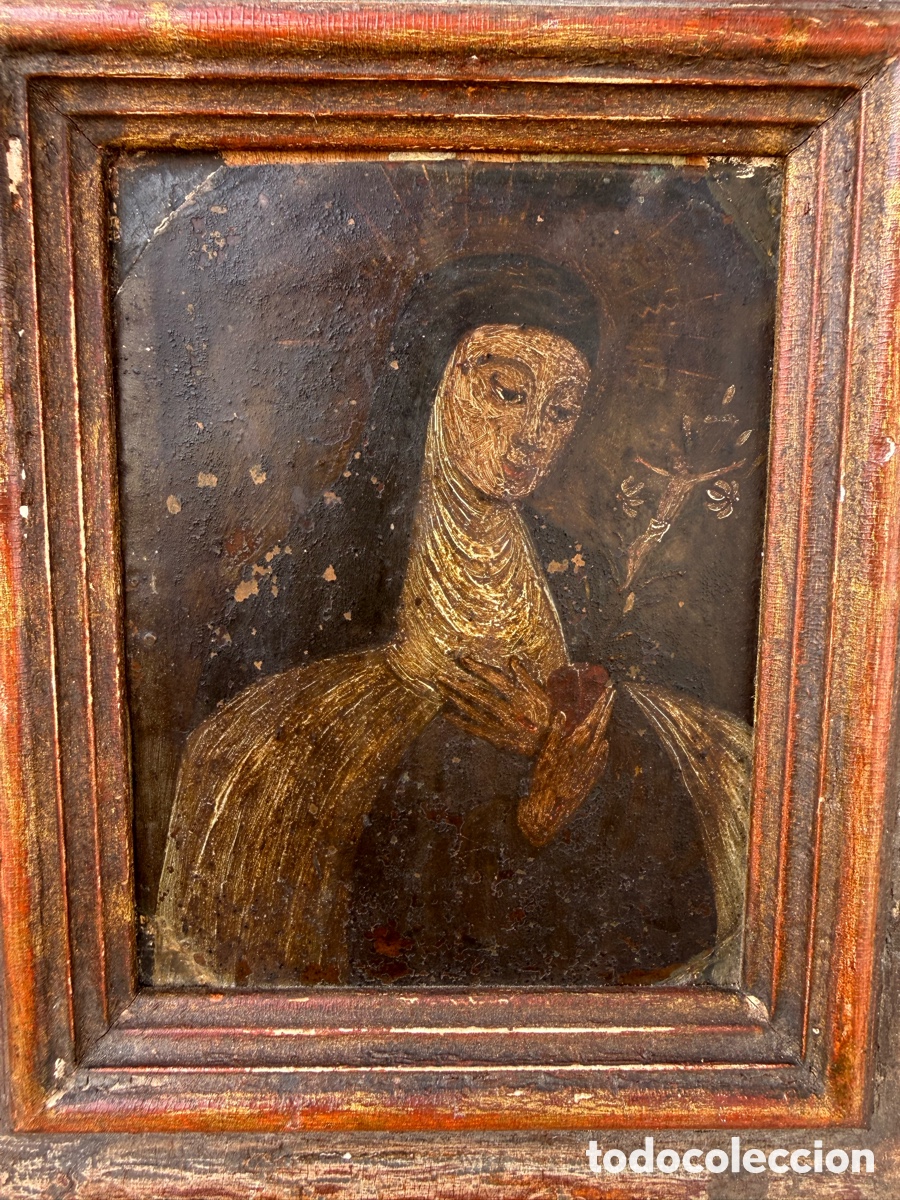 Arte: Espectacular cuadro religioso,Oleo y cobre,Sig.XVI