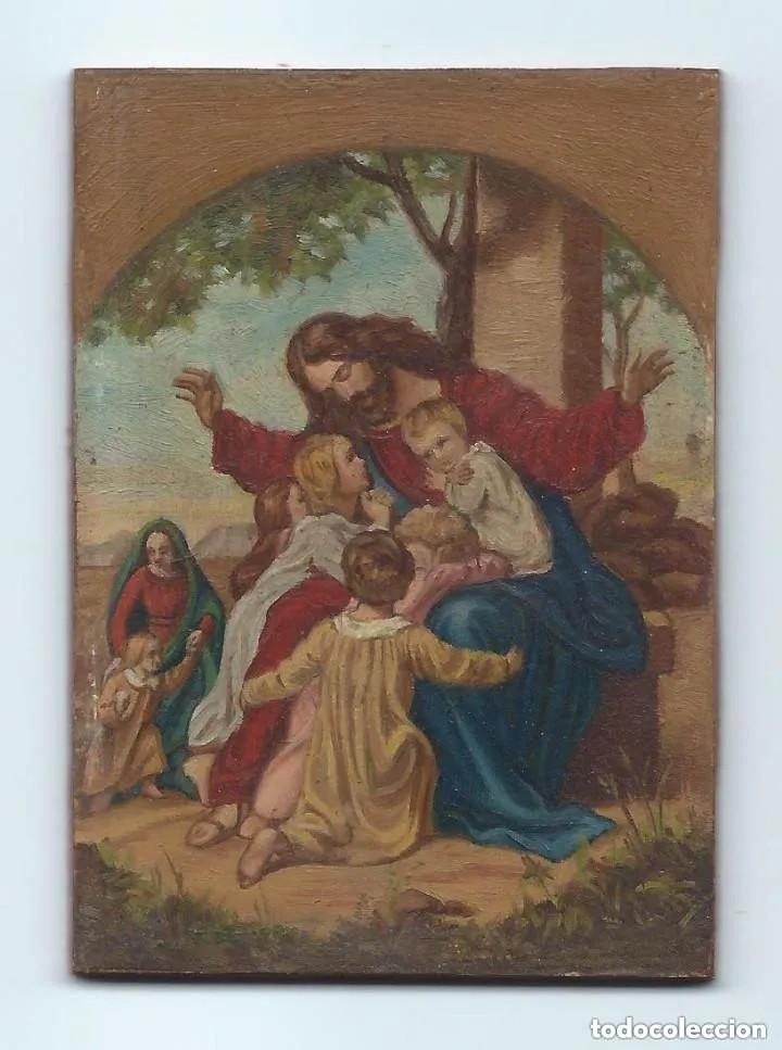 Arte: DEJAD QUE LOS NI&Ntilde;OS SE ACERQUEN A M&Iacute;. CARL VOGEL VON VOGELSTEIN, VOGEL. PEQUE&Ntilde;A COPIA DEL CUADRO.