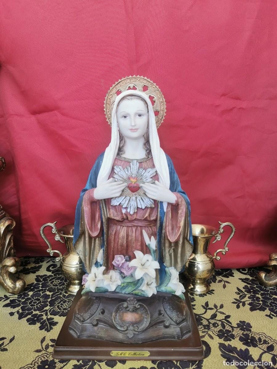 Arte: Virgen Sagrado Coraz&oacute;n de Mar&iacute;a 37cm