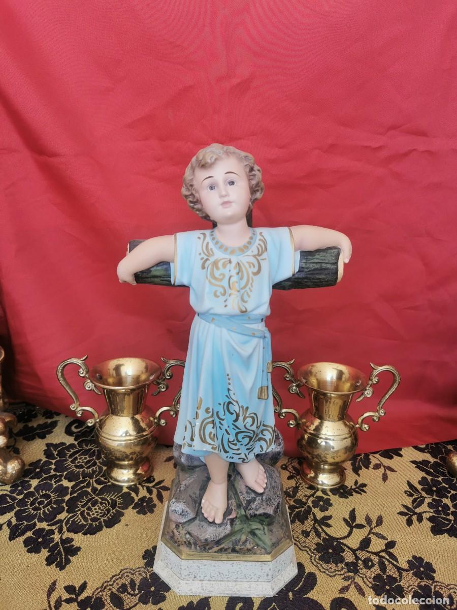 Arte: Ni&ntilde;o Jes&uacute;s en la Cruz Olot 33cm
