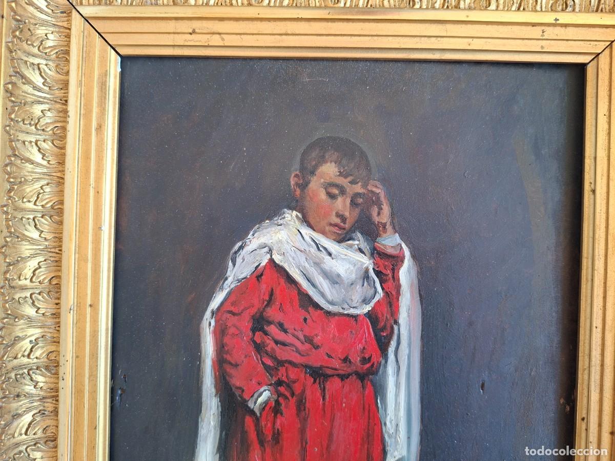 Arte: MONAGUILLO XIX OLEO SOBRE TABLA - Foto 3