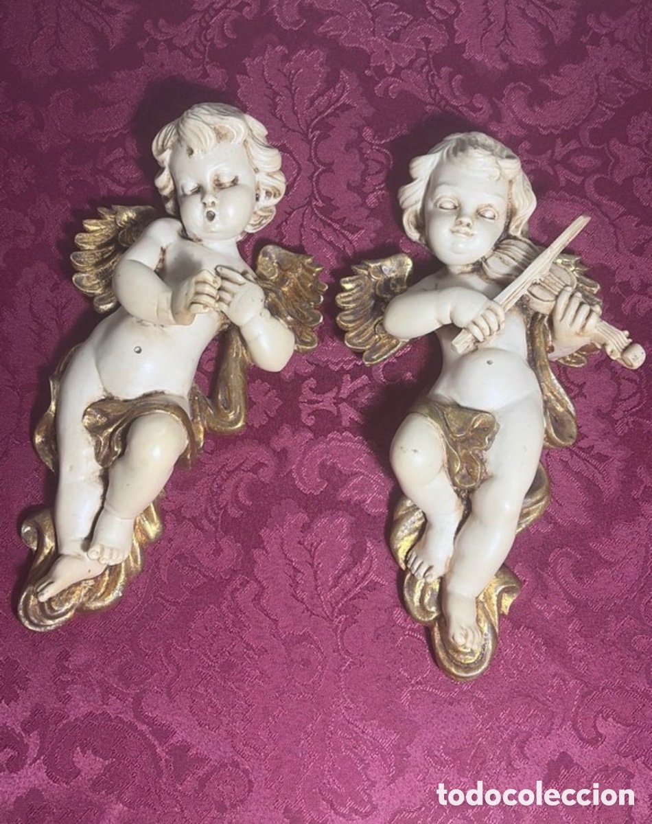 Arte: Pareja de &Aacute;ngeles Decorativos para colgar