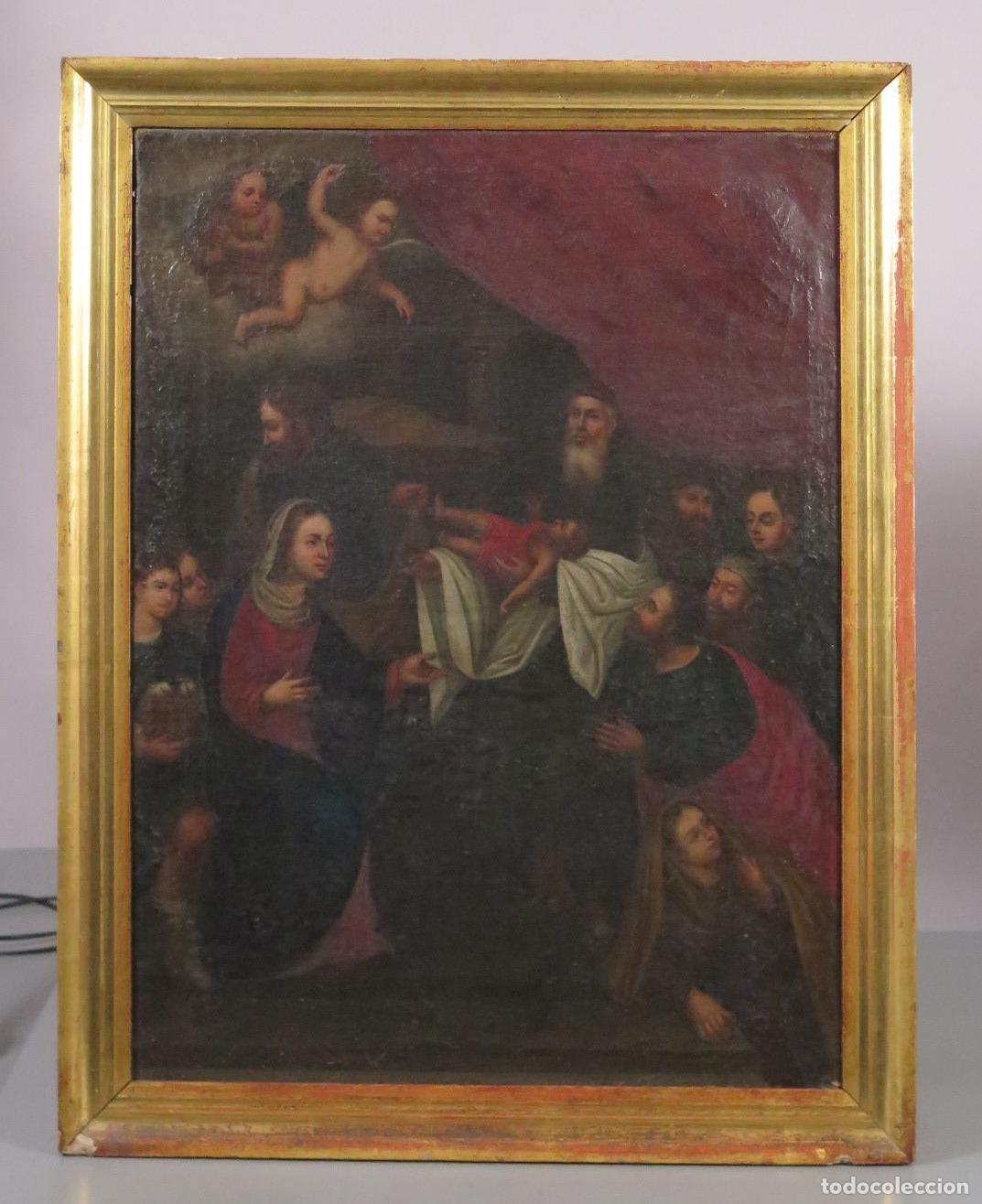 Arte: PRESENTACION DE JESUS EN EL TEMPLO. OLEO S/ LIENZO. ESCUELA ESPA&Ntilde;OLA. SIGLO XVIII