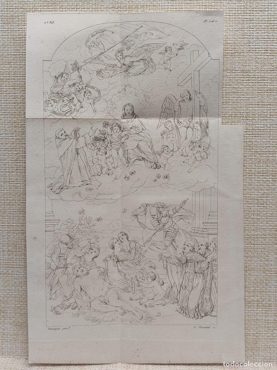 Arte: La Vierge du Rosaire de Domininquin. Annales du musee 1806. Plancha 1-2