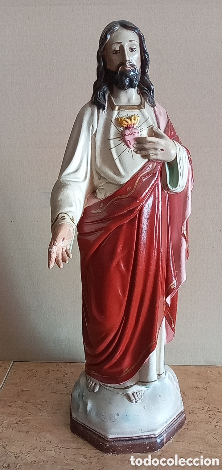 Arte: 51cm.SAGRADO CORAZ&Oacute;N DE JES&Uacute;S - Foto 9
