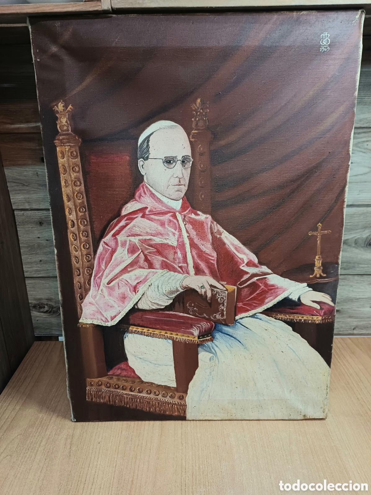 Arte: OLEO RETRATO PAPA PIO XII, 1949