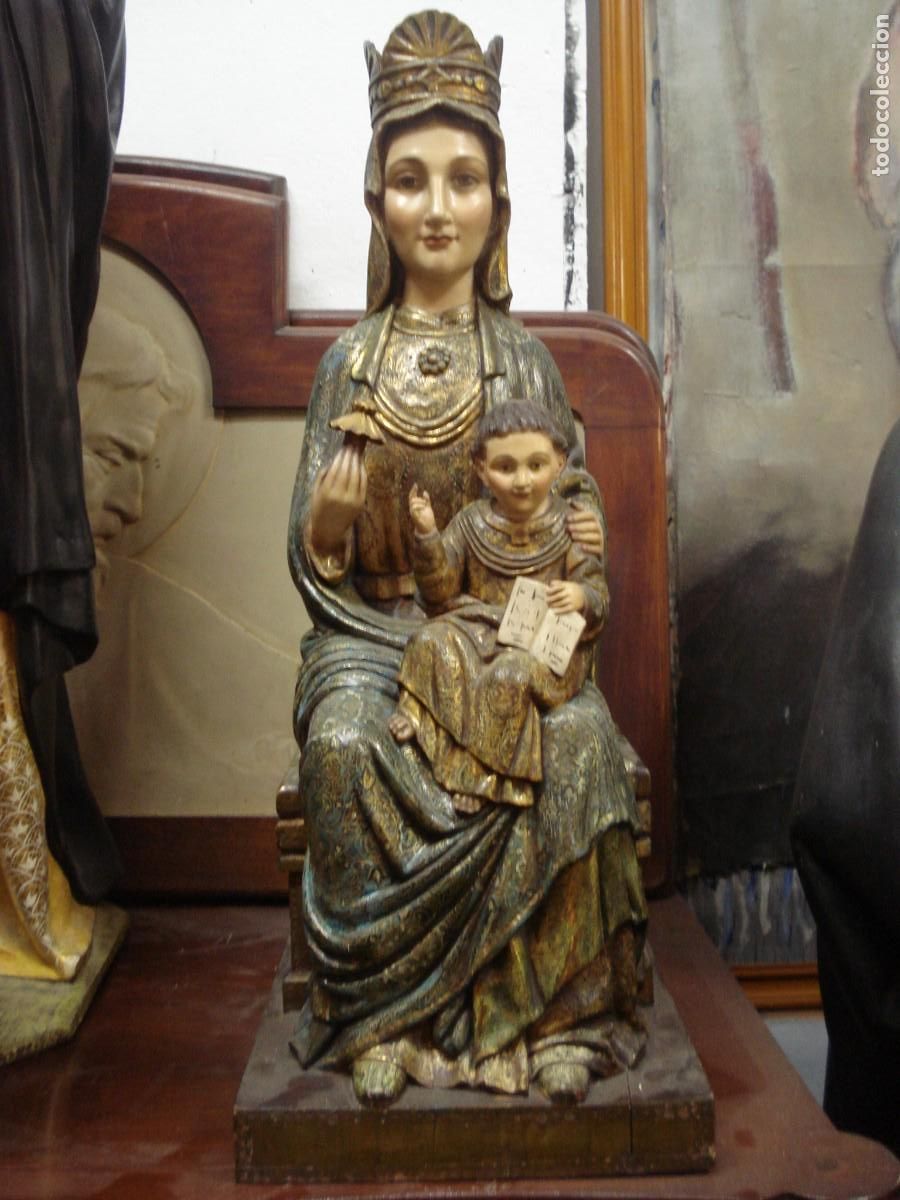 Arte: Virgen de Bego&ntilde;a Reixach Campanya talla de madera firmada