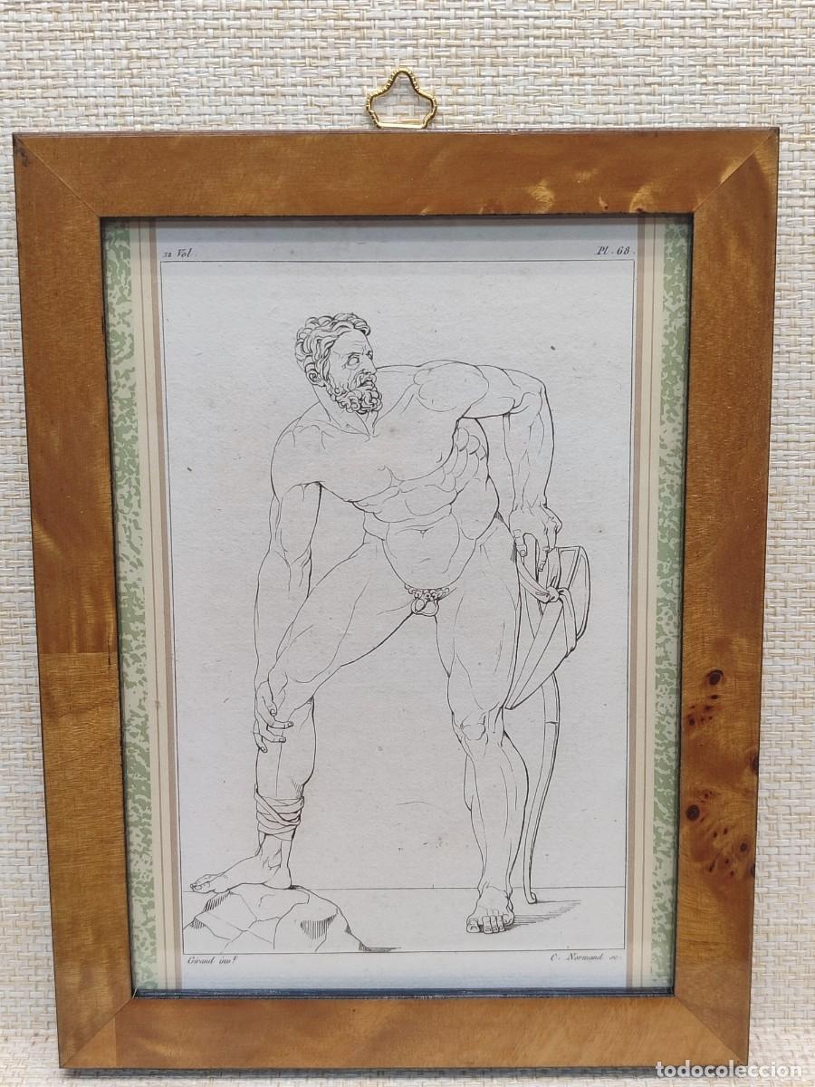 Arte: Filoctetes en la isla de Lemnos. Giraud. Annales du musee s. XIX. Plancha 68