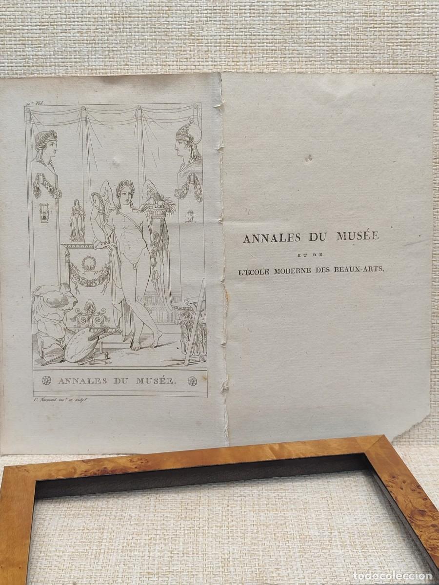 Arte: Portada Volumen X. de Normand. Annales du musee s. XIX. Plancha