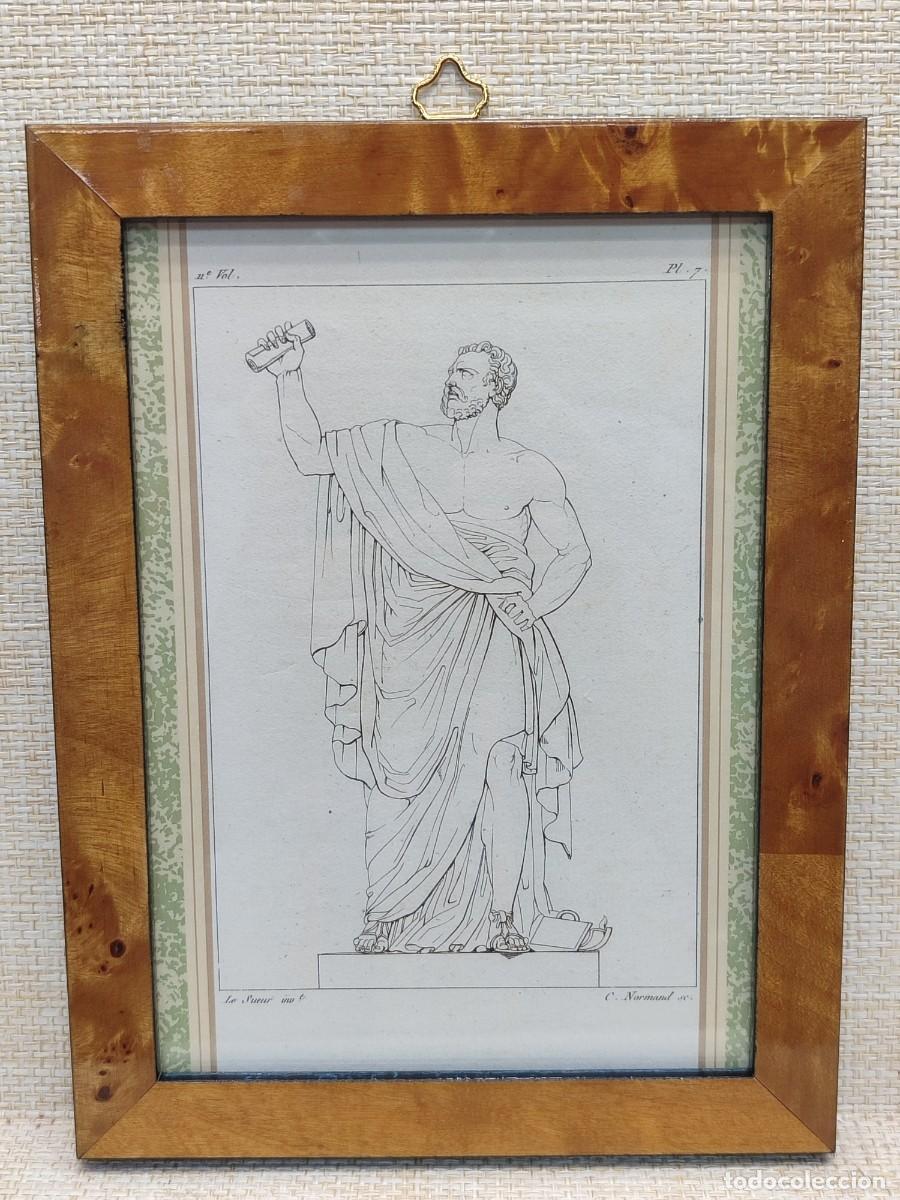 Arte: Demostenes. Le Sueur . Annales du musee s. XIX. Plancha VII