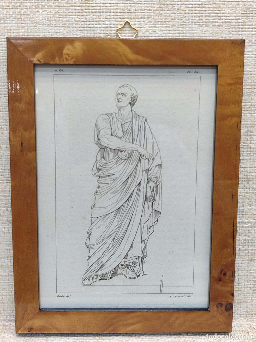 Arte: Ciceron. de Houdon . Annales du musee s. XIX. Plancha LIV