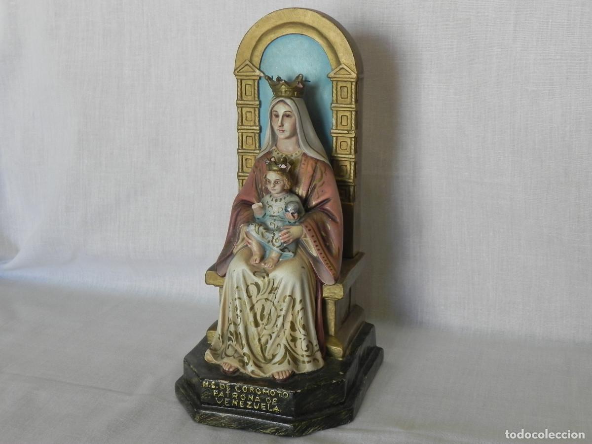 Arte: ** VIRGEN DE COROMOTO, PATRONA VENEZUELA en Estuco Policromado **