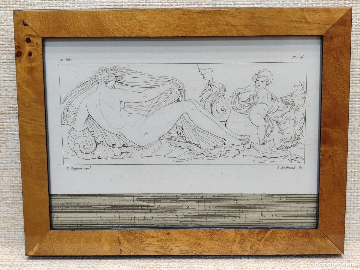 Arte: Ninfa de Jean Gougeon. Annales du musee s. XIX. Plancha 24. cuadro