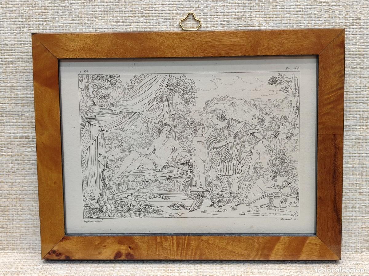 Arte: Mars y Venus de Lanfranc. Annales du musee s. XIX. Plancha 44. cuadro