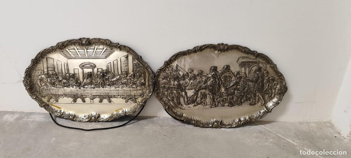 Arte: Bandejas cobre tallado La &Uacute;ltima Cena