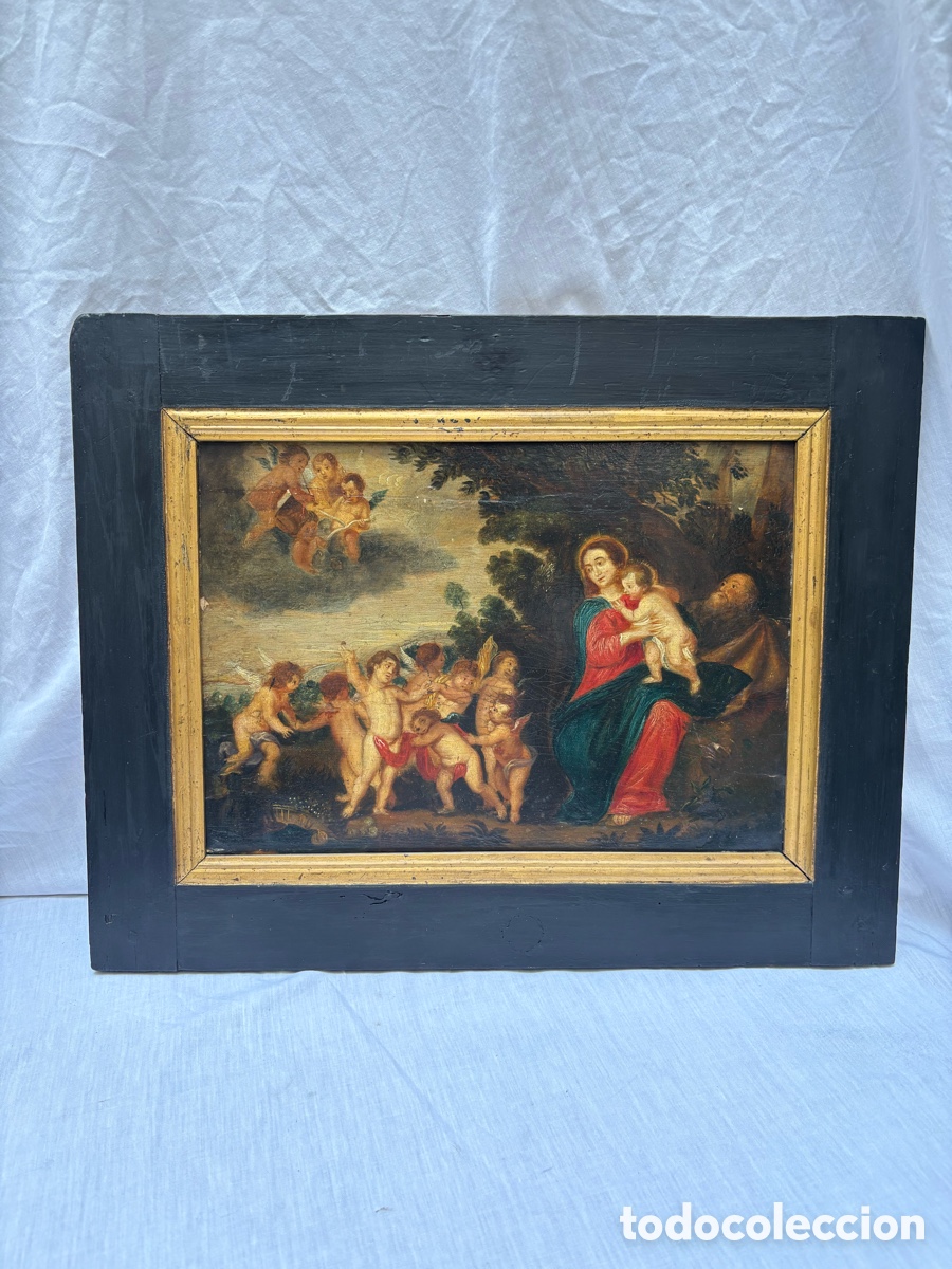 Art: &Oacute;leo sobre tabla pintado mano del S. XVII
