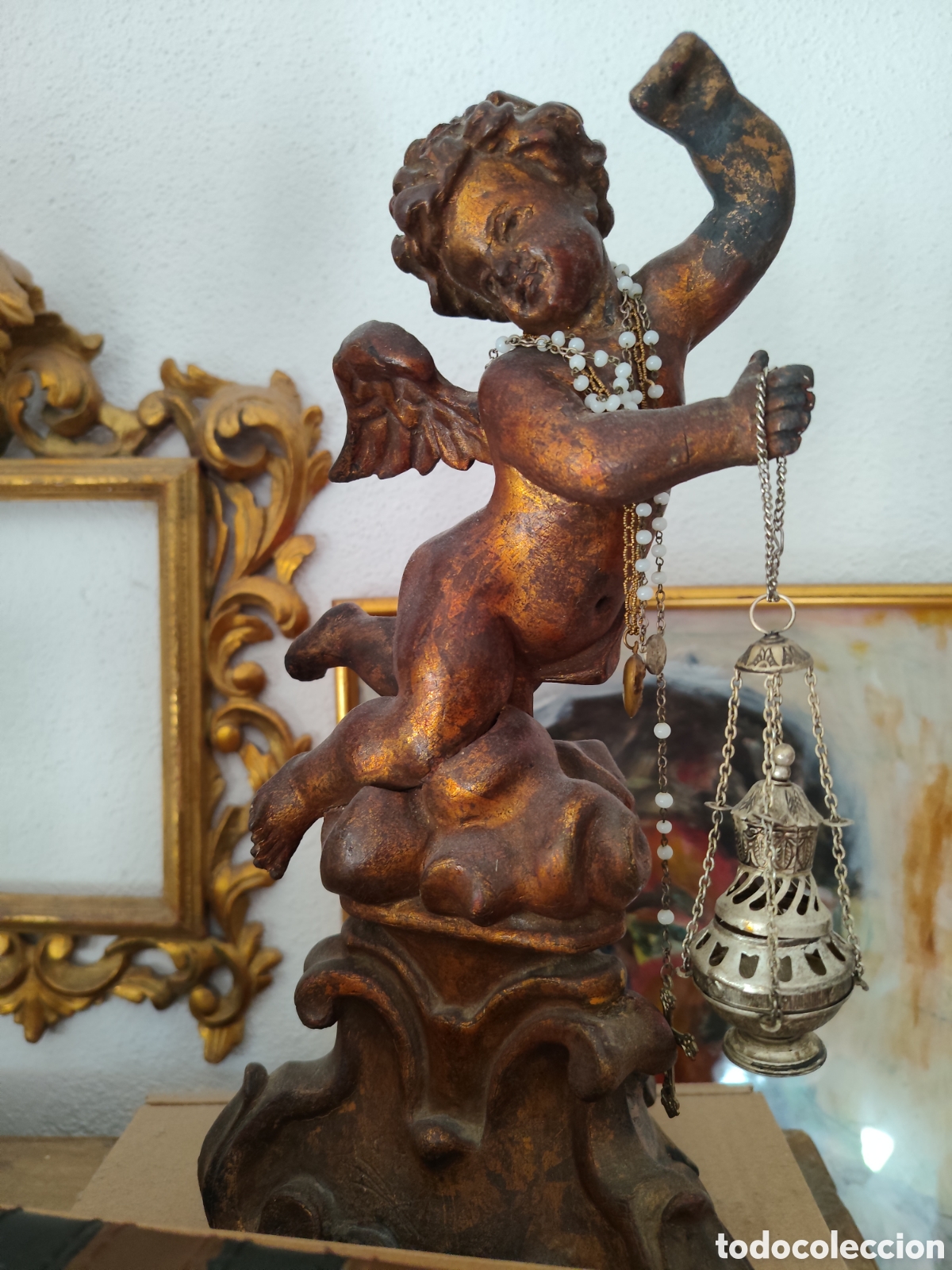 Arte: ANGEL TALLA DE MADERA - Foto 2
