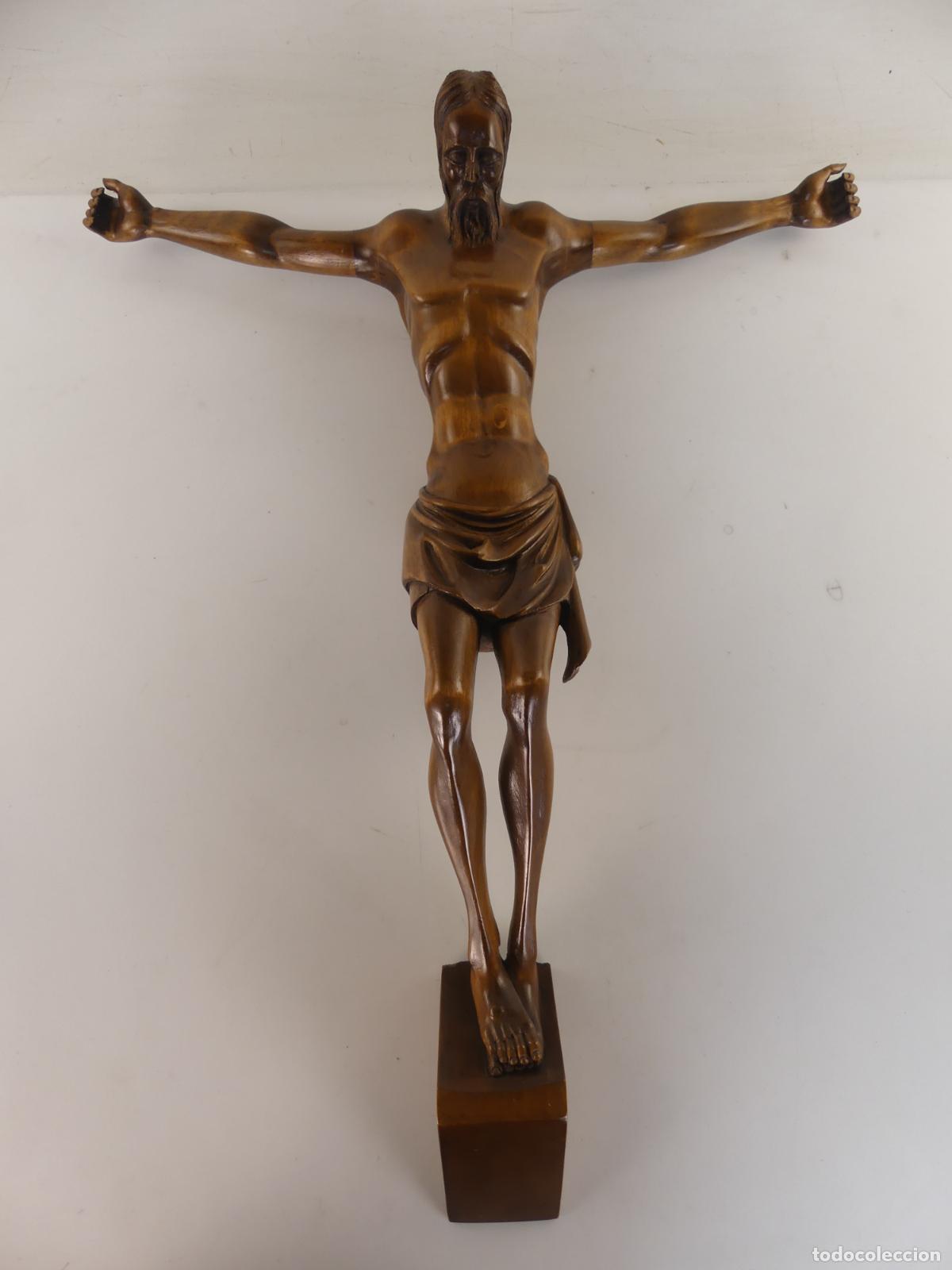 Arte: FIGURA DE JESUS CRUCIFIJADO TALLA DE MADERA