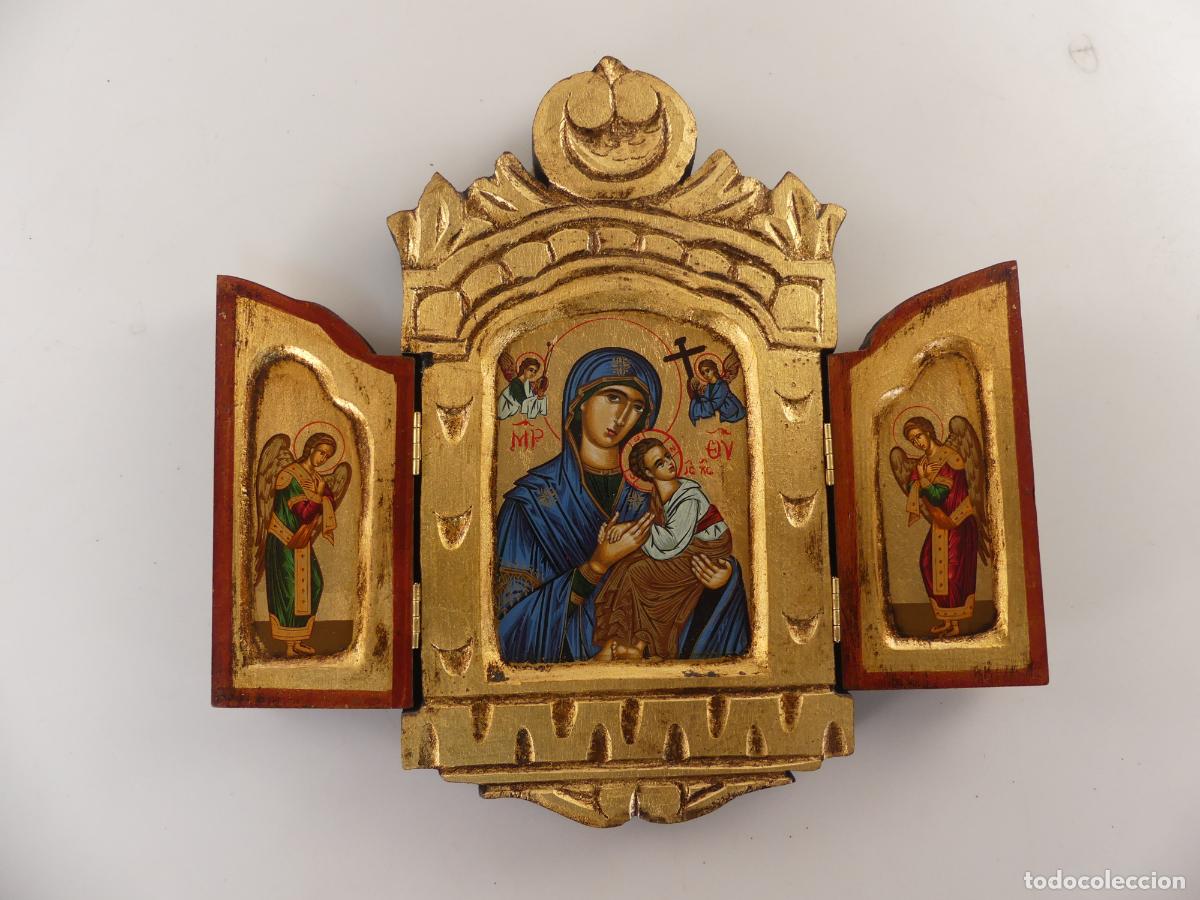 Arte: BONITA DECORACI&Oacute;N RELIGIOSA TRIPTICO EXCELENTE OBJETO PRECIOSOS DETALLES Y COLORES
