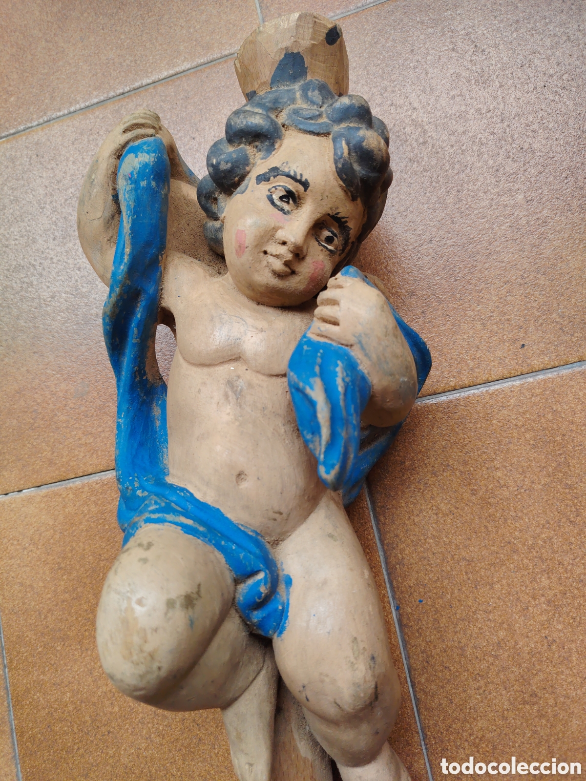 Arte: ANTIGUA TALLA DE QUERUB&Iacute;N - Foto 5