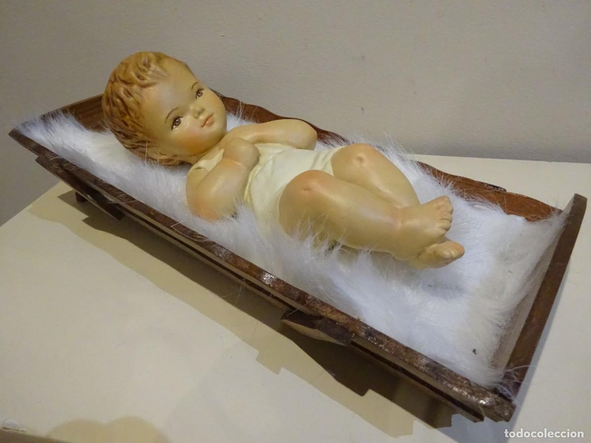 Art: ORIGINAL NI&Ntilde;O JES&Uacute;S GRANDE, BEL&Eacute;N, NACIMIENTO, 22 cms, EN SU CUNA