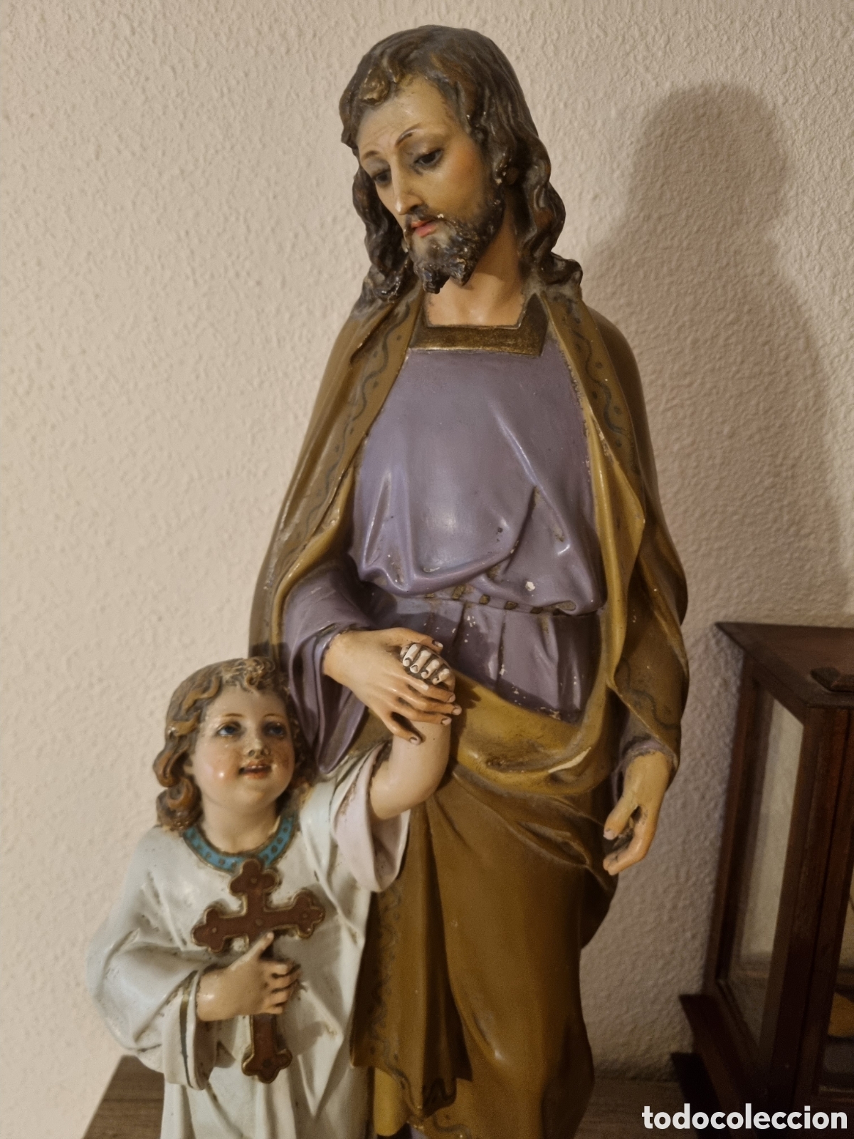 Arte: San Jos&eacute; 60 cm OLOT - IMAGINERIA RELIGIOSA, IMAGEN ANTIGUA, SANTO