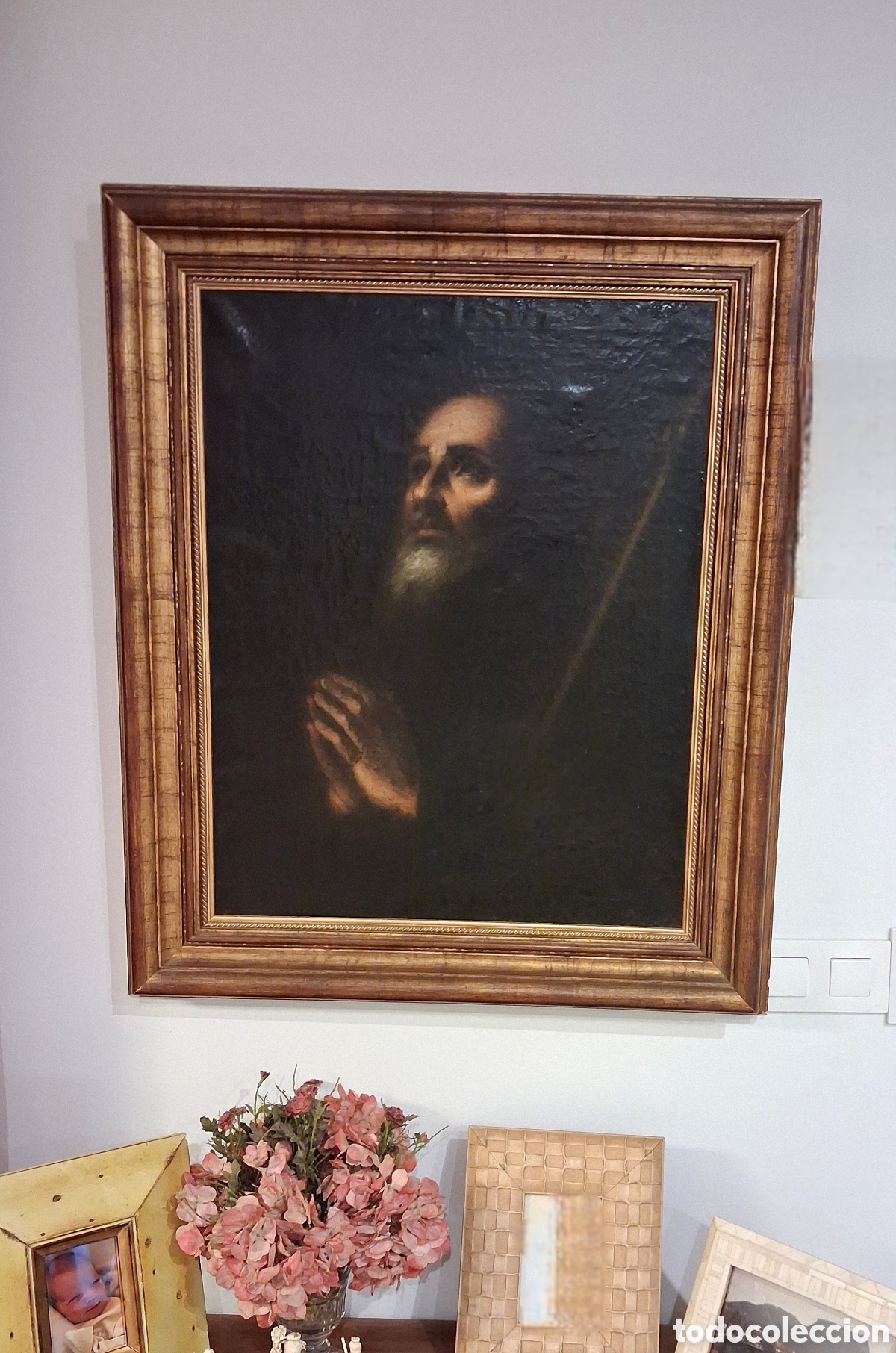 Arte: Cuadro de santo al &oacute;leo