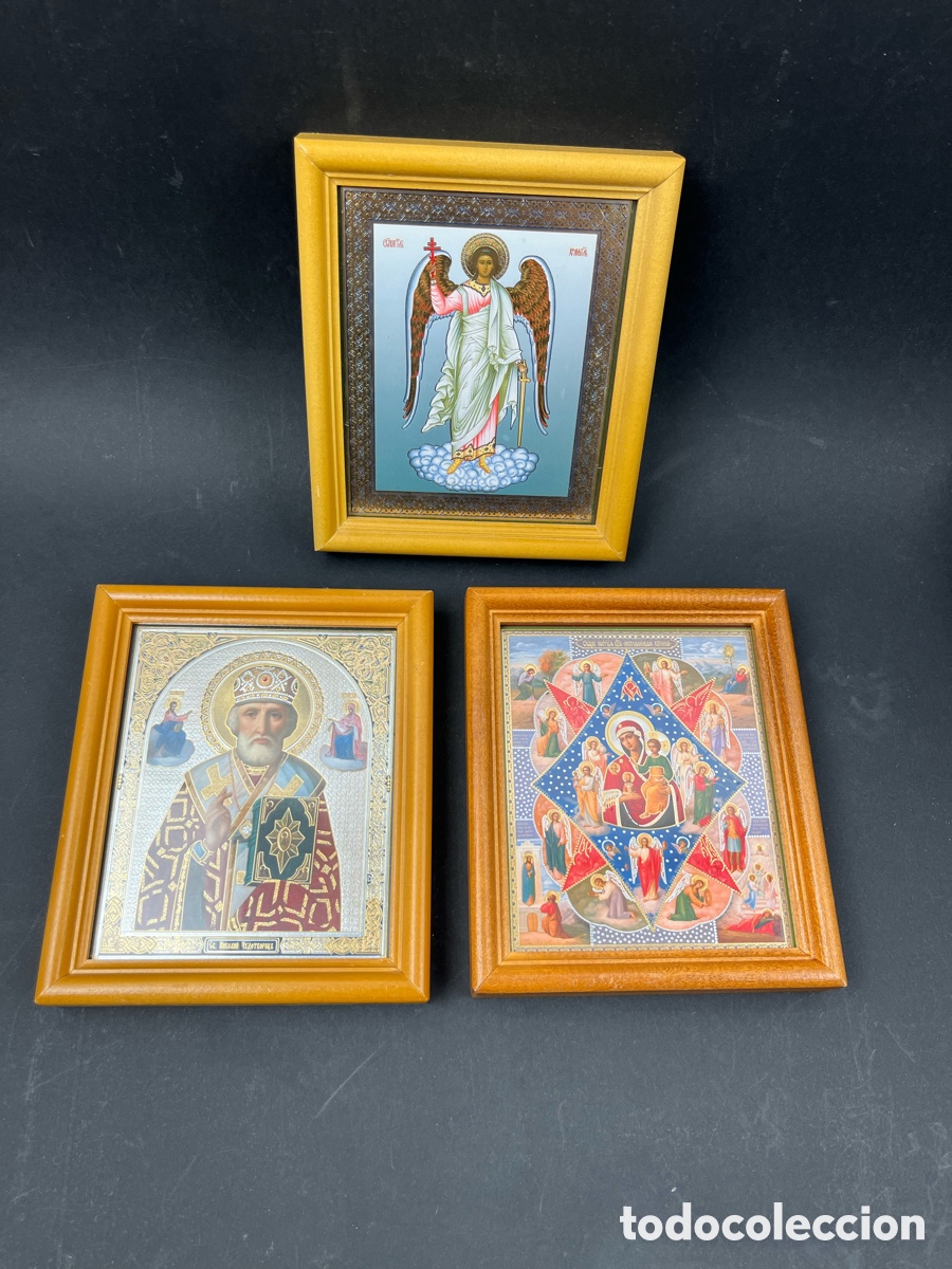 Art: Lote de Iconos Rusos enmarcados y bajo cristal