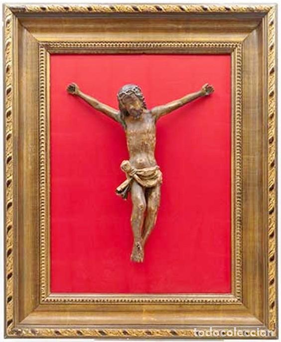 Art: CRISTO CRUCIFICADO ESCUELA ESPA&Ntilde;OLA SIGLO XVIII ENMARCADO