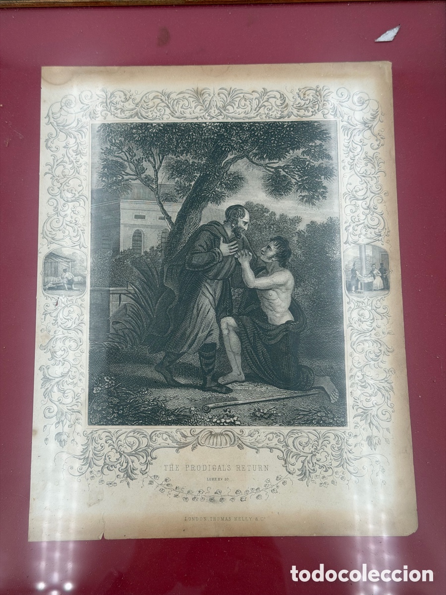 Arte: Antiguo Grabado Religioso - Foto 2