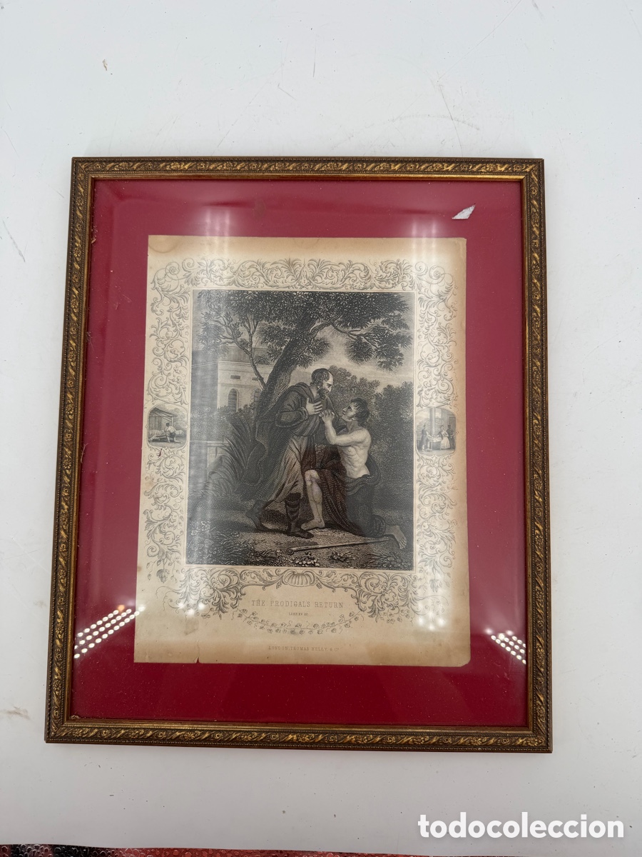 Arte: Antiguo Grabado Religioso - Foto 3