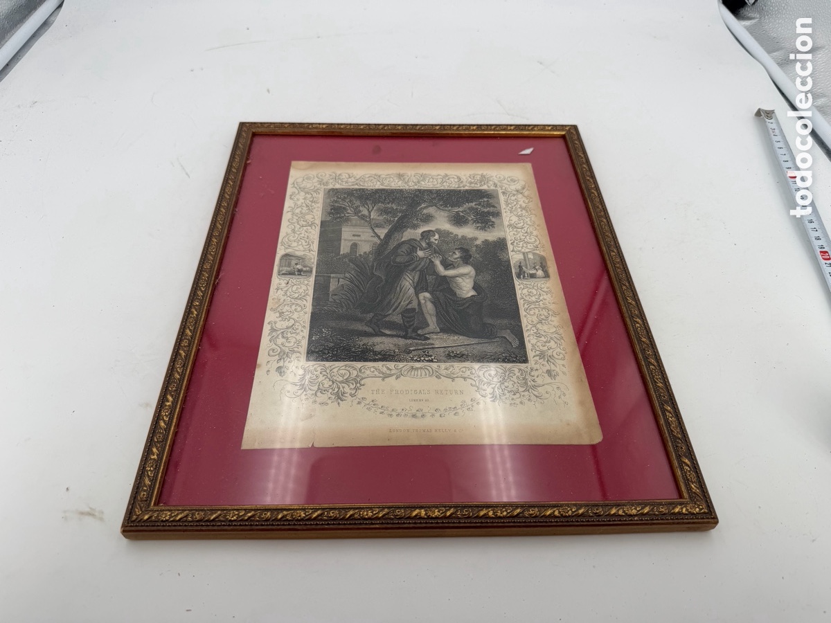 Arte: Antiguo Grabado Religioso - Foto 4