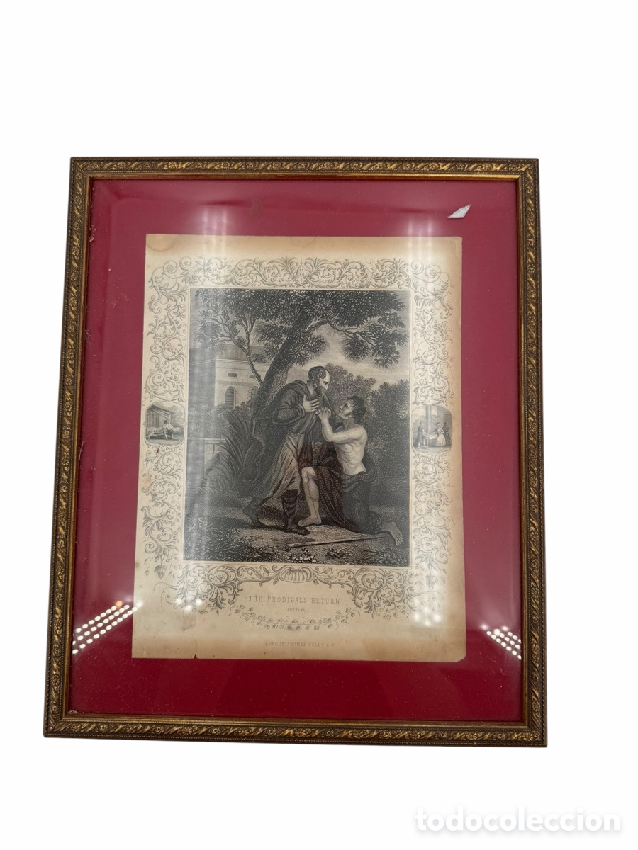 Arte: Antiguo Grabado Religioso - Foto 1