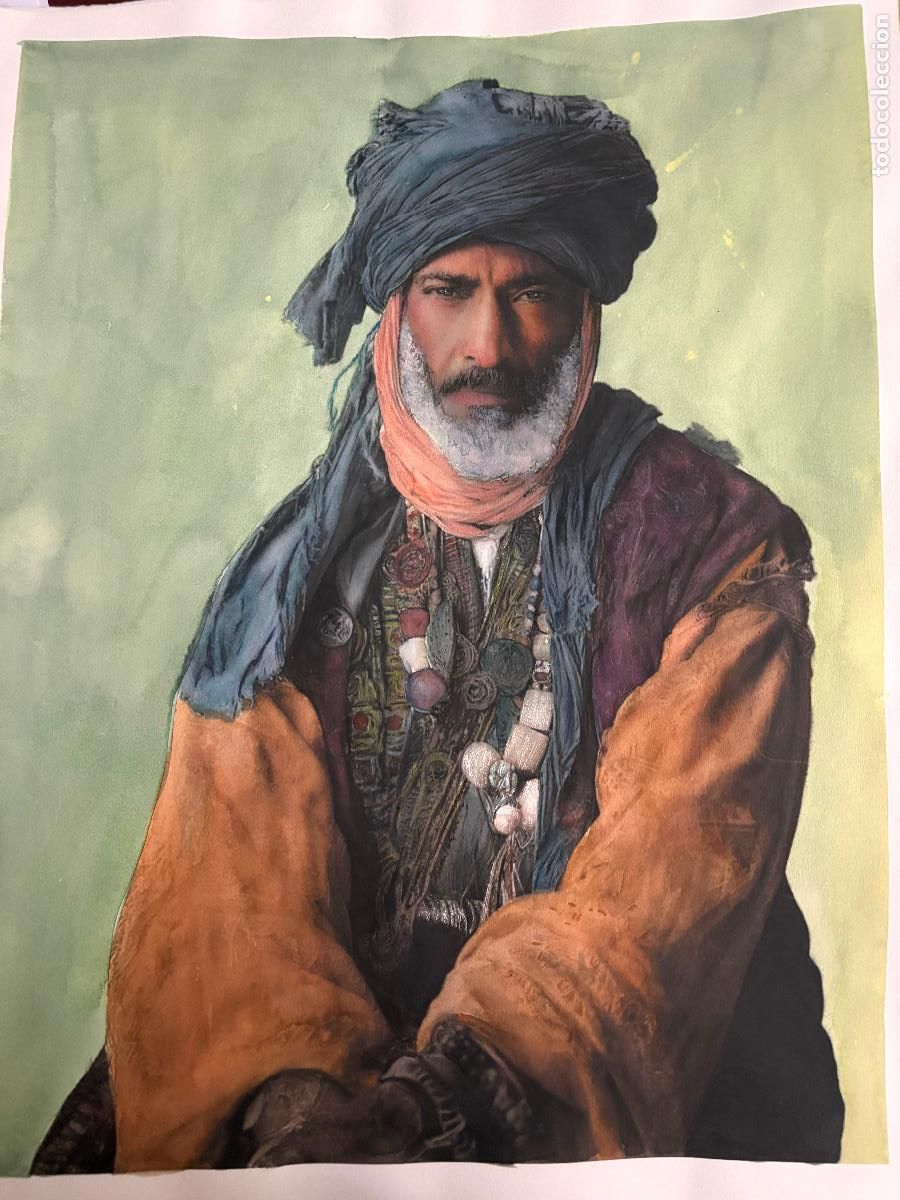 Arte: Retrato hiperrealista representando hombre del desierto