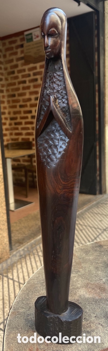 Arte: Virgen africana de madera - Foto 3