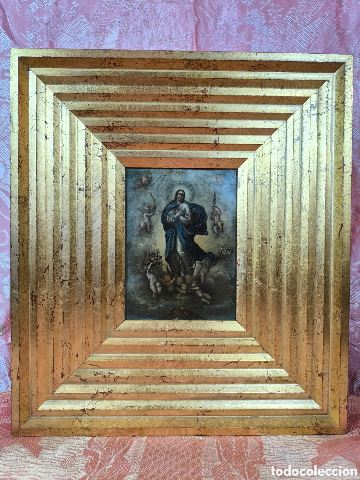 Arte: Inmaculada Concepci&oacute;n, &oacute;leo sobre cobre S. XVIII