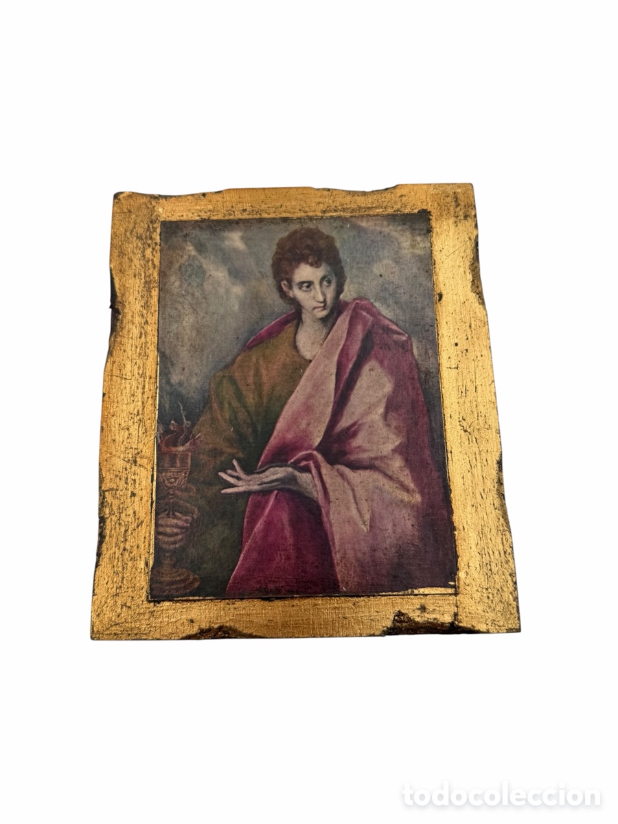 Arte: Icono Antiguo con Madera Dorada