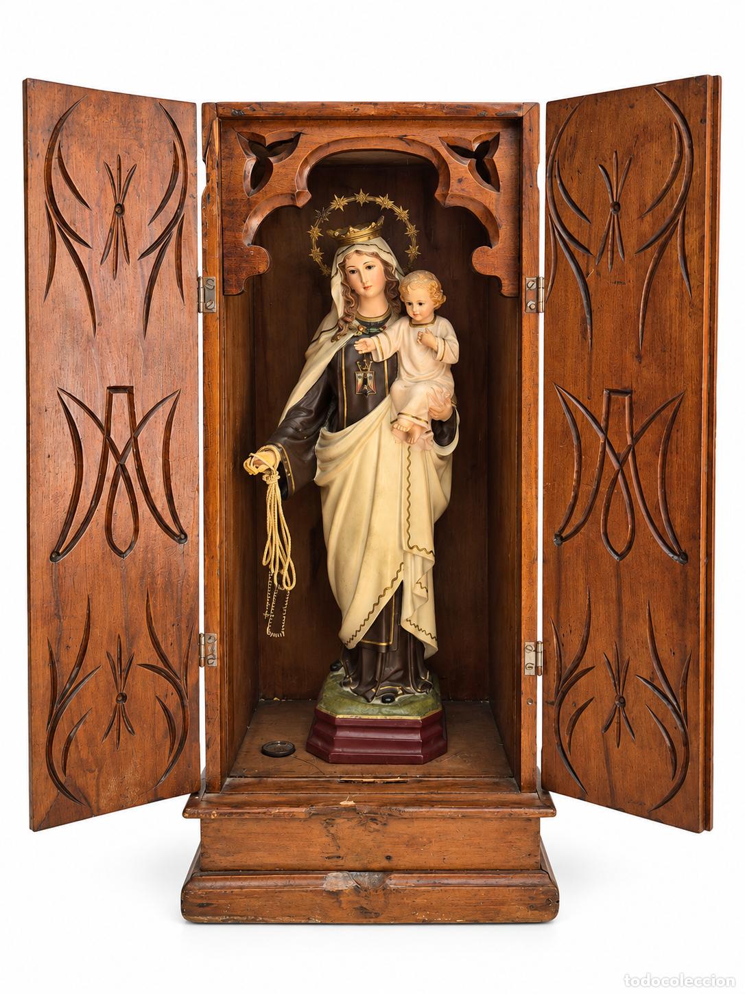 Kunst: Antigua Capilla Limosnera, Domiciliaria Neog&oacute;tica - Virgen del Carmen - Sello Arte Olotense, Olot