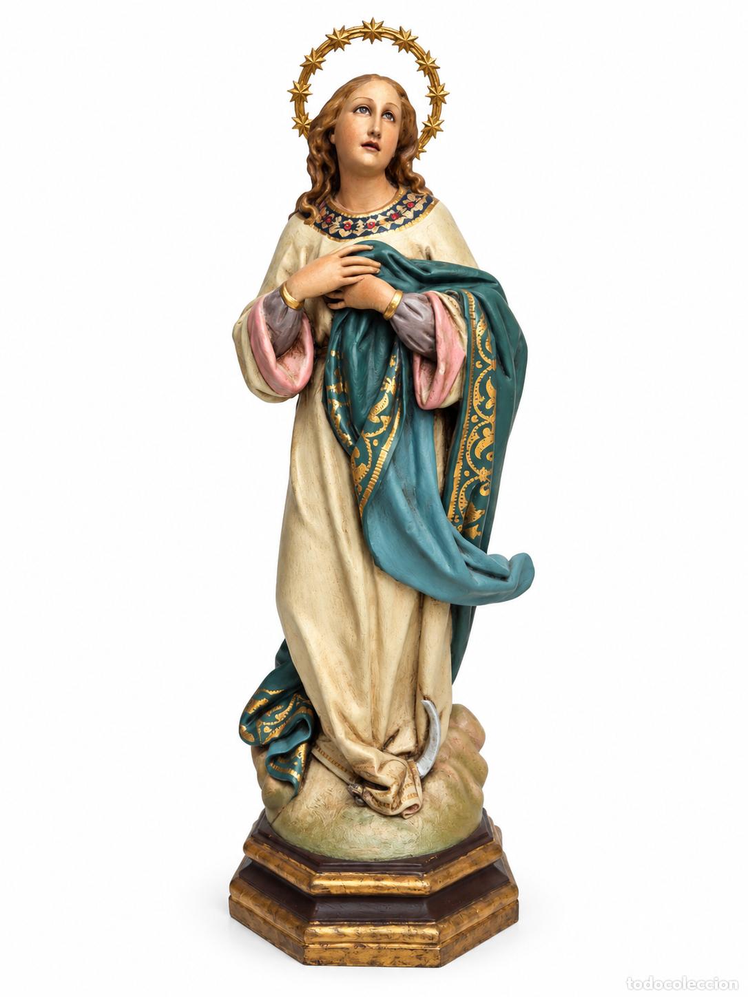 Kunst: Virgen Pur&iacute;sima Inmaculada Concepci&oacute;n - Estuco Policromado - Talleres de Olot