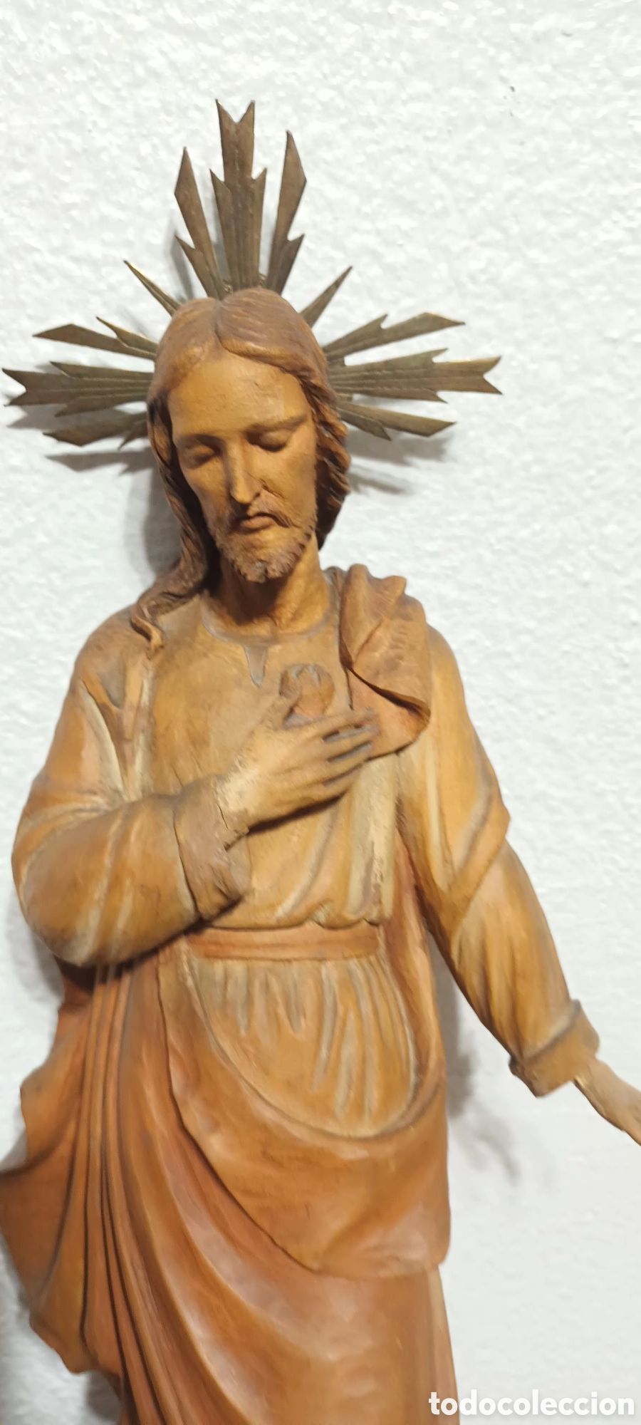 Arte: Talla en madera Sagrado Corazon - Foto 2