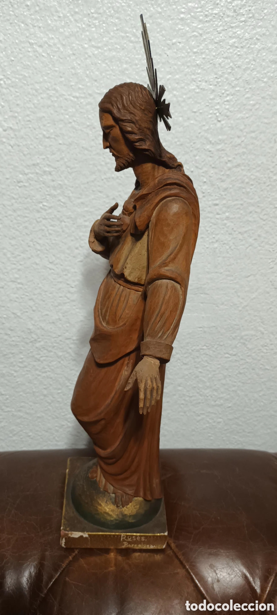 Arte: Talla en madera Sagrado Corazon - Foto 5