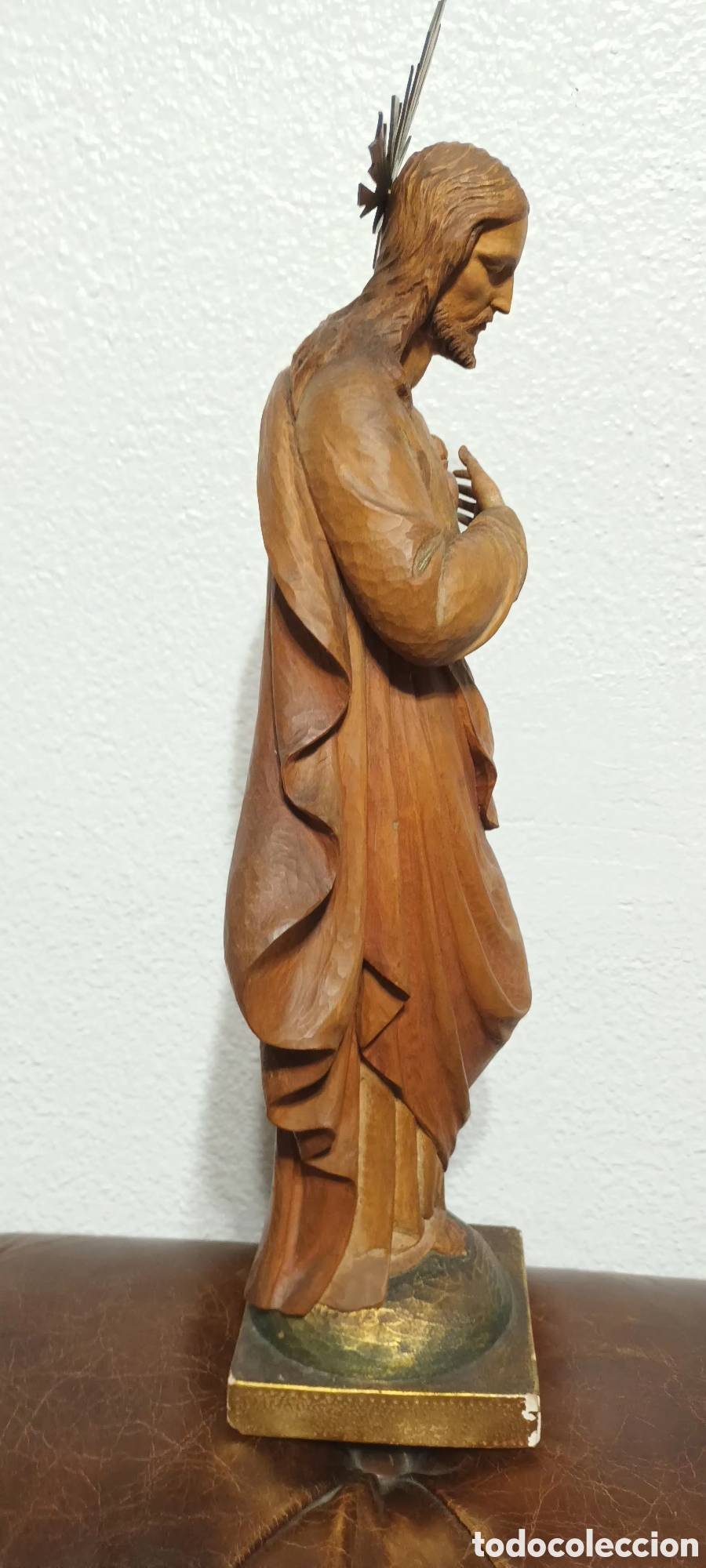Arte: Talla en madera Sagrado Corazon - Foto 7