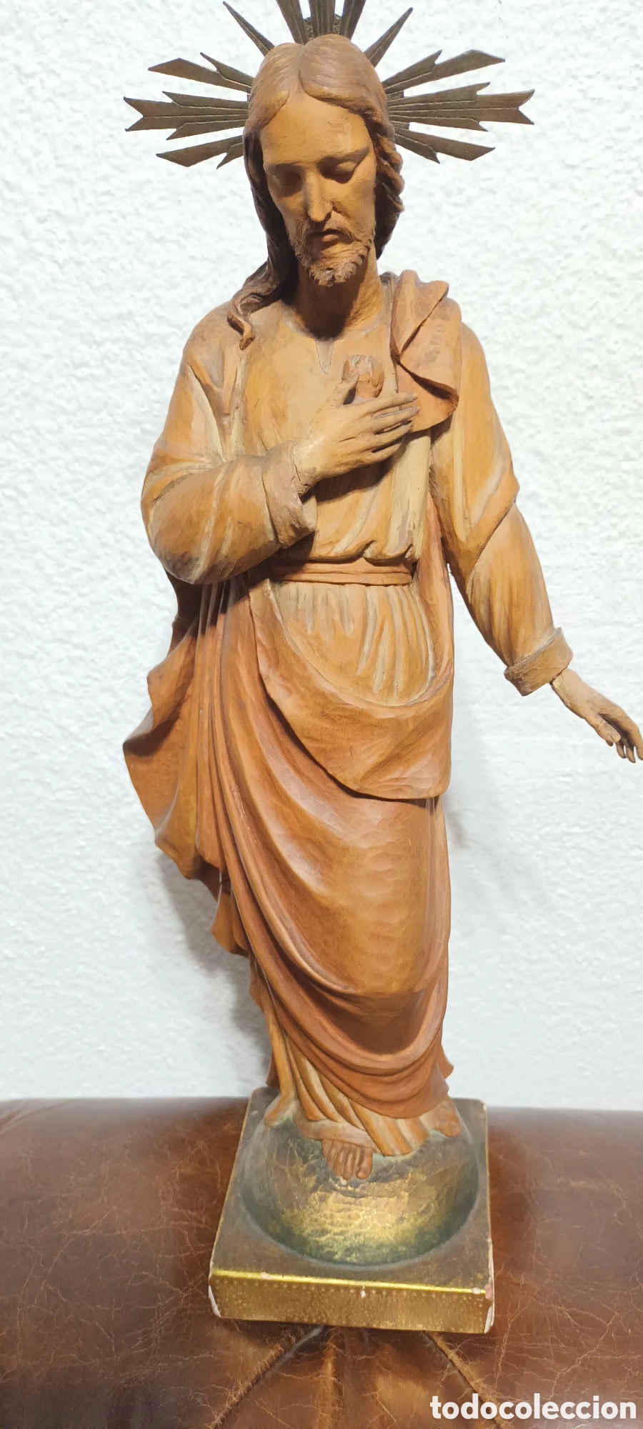 Arte: Talla en madera Sagrado Corazon - Foto 9