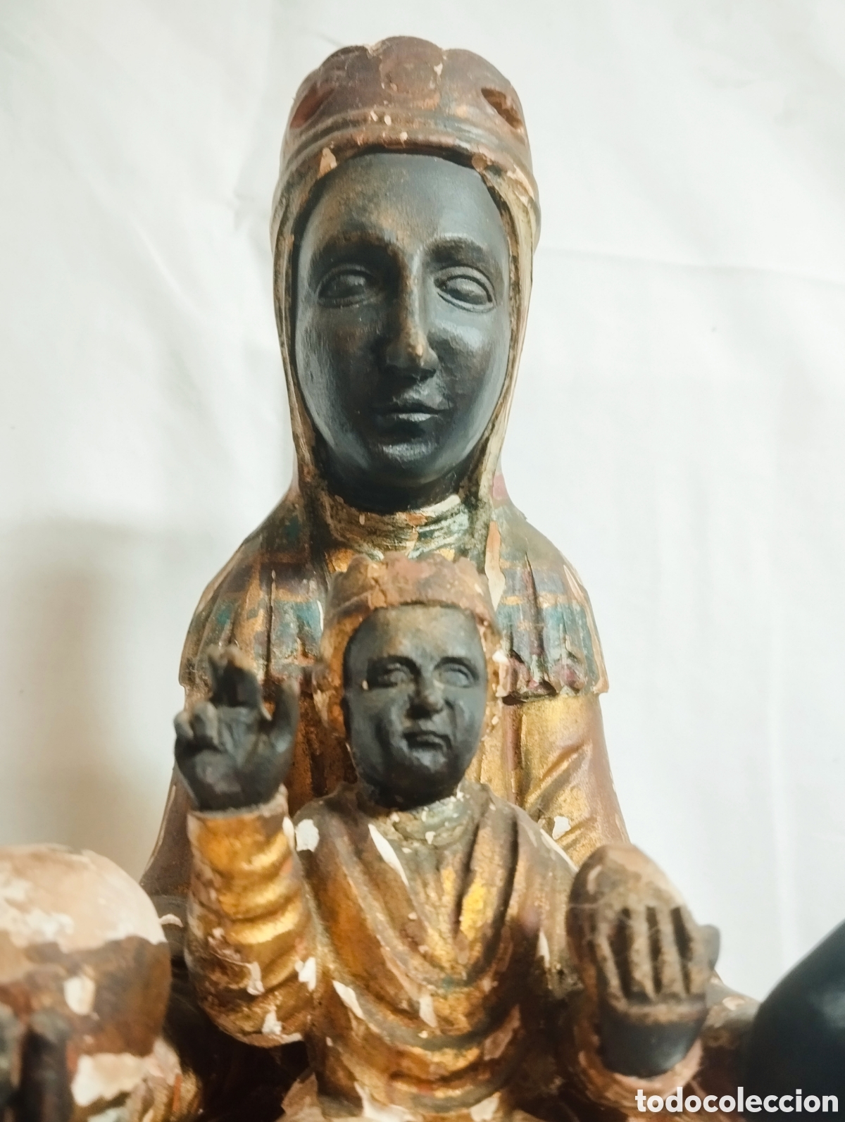 Arte: TALLA DE LA VIRGEN DE MONTSERRAT - Foto 2